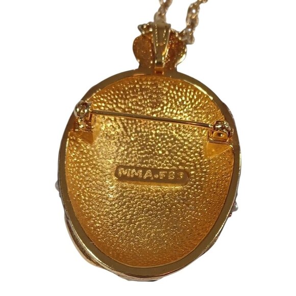 METROPOLITAN MUSEUM OF ART FABERGE EGG LILY FLOWER PENDANT BROOCH JOAN RIVERS - Picture 8 of 8